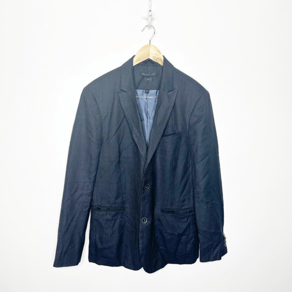 JOHN VARVATOS USA LUXE Striped Jacquard Peak-Lapel Sport Coat pinstripe mens 40 - Picture 2 of 6